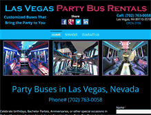 Tablet Screenshot of partybuslv.com